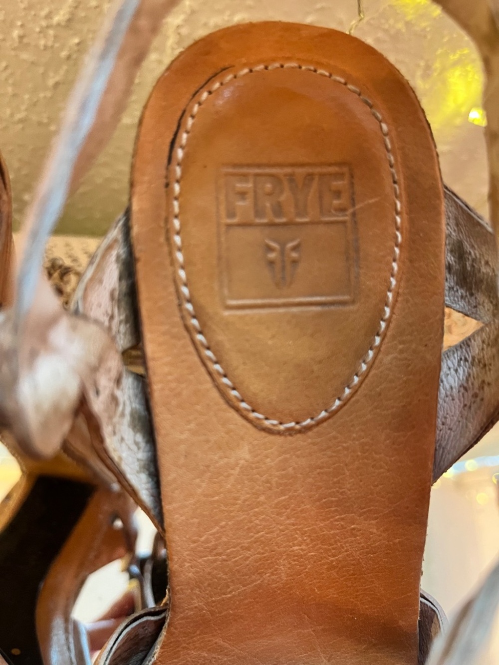 Frye Leather Braided Platform Heeled Sandals - Picture 2 of 7